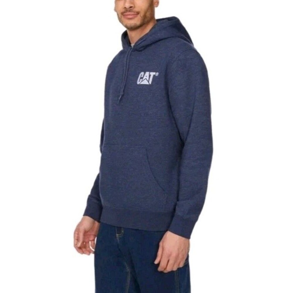 Caterpillar Heavyweight Hooded Sweatshirt Men's, Medium, Blue / New Imperfection - Picture 2 of 12